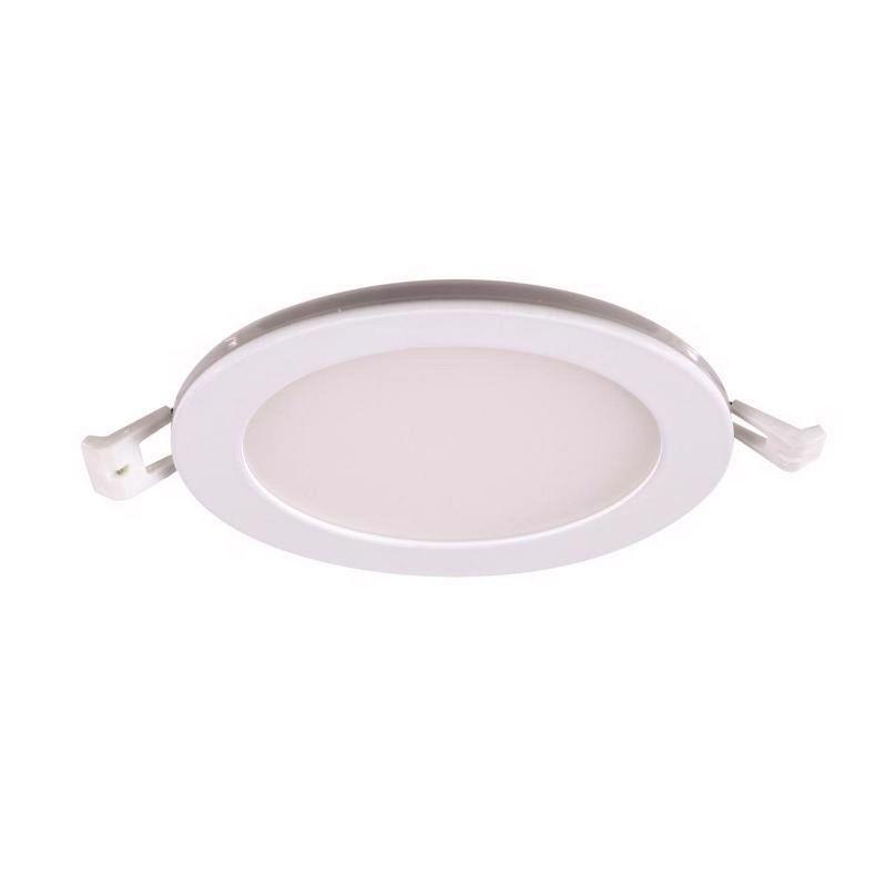 Sleek White Aluminum 6" LED Downlight with Night Light Mode