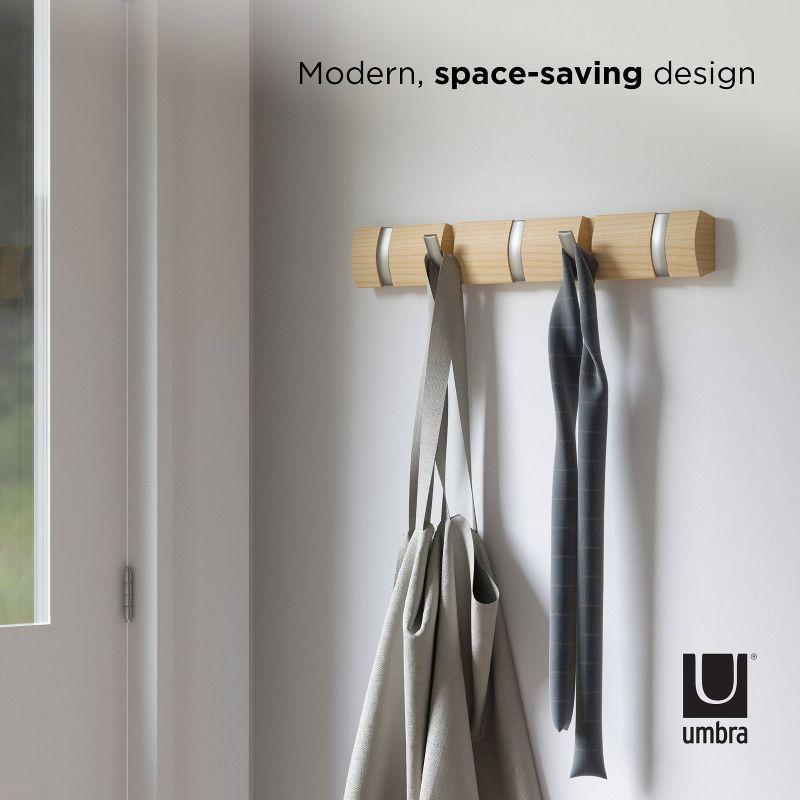 Flip 5 - Hook Solid Wood Coat Rack