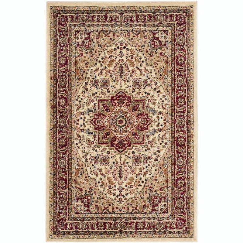 Lyndhurst Heriz LNH330 Power Loomed Area Rug - Ivory/Red - 4'x6' - Safavieh