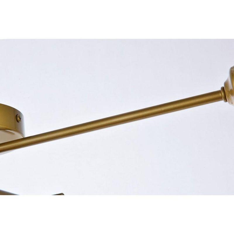 Elegant Lighting Xavier 4 lights flush mount in brass