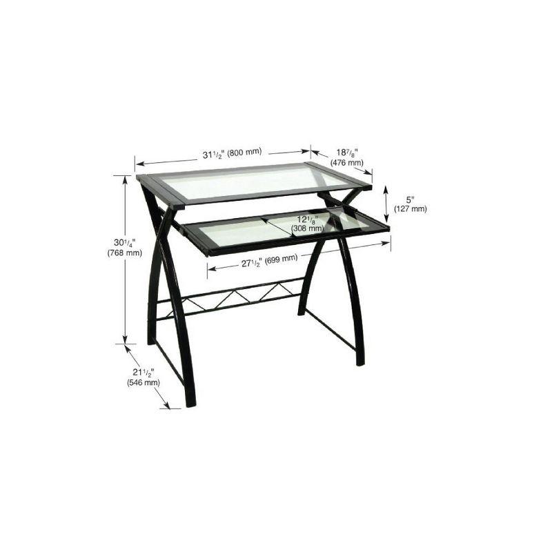 Bello Computer Desk - Sleek High Gloss Black Finish - CD8855