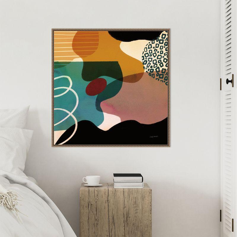 Variety III 30 x 30-in Multicolor Abstract Framed Canvas Wall Art