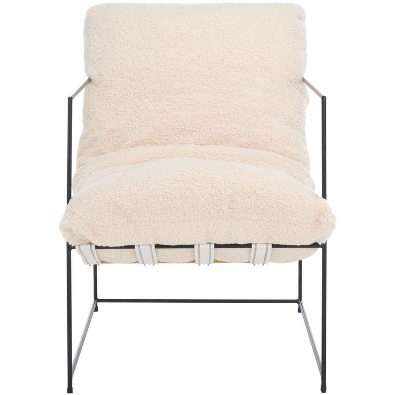 Portland Pillow Top Accent Chair - ACH4511 - Creme/Black - Safavieh