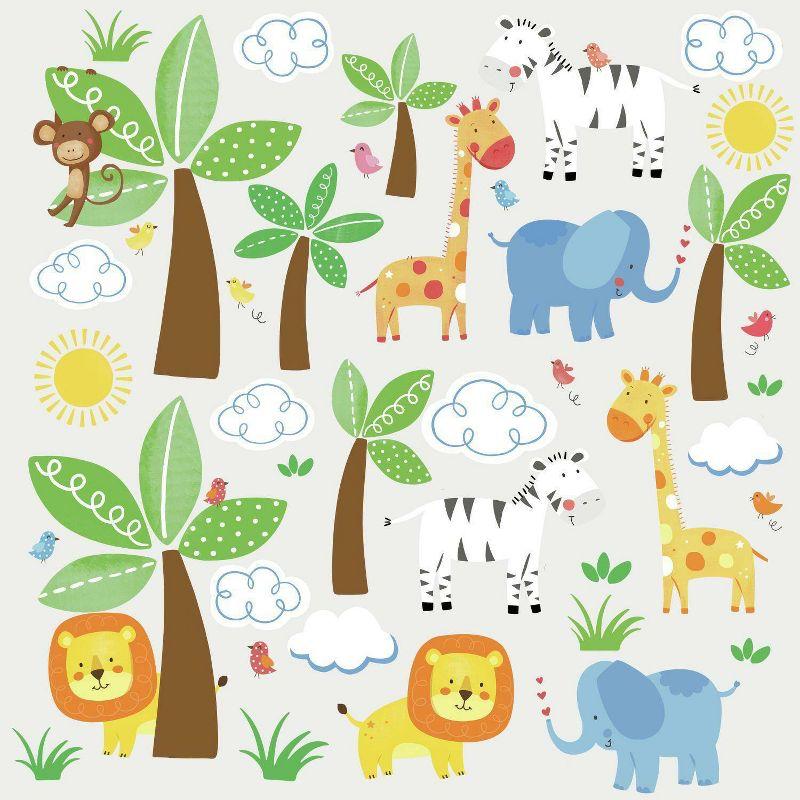 RoomMates Jungle Friends Peel and Stick Wall Decal