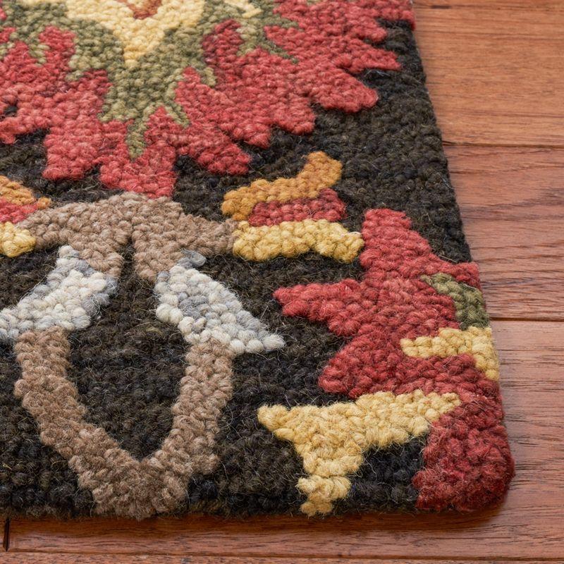 Blossom BLM402 Hand Tufted Area Rug - Charcoal/Multi - 5'x8' - Safavieh.