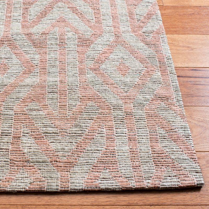 Cape Cod CAP414 Hand Woven Area Rug - Blue/Rust - 6'x6' - Safavieh.