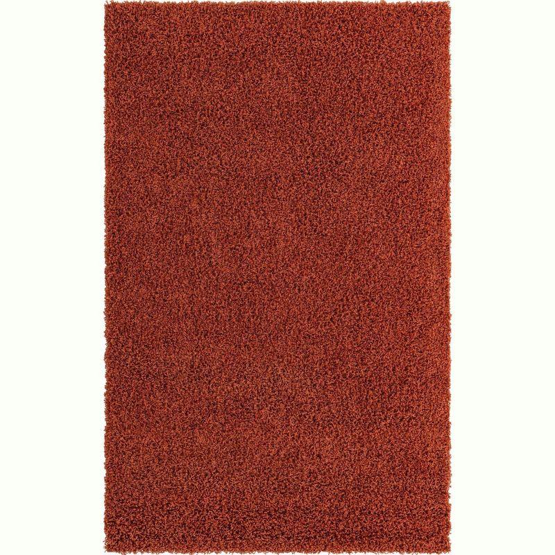 Luxurious Terracotta Solid Shag 9' x 12' Easy-Care Rug