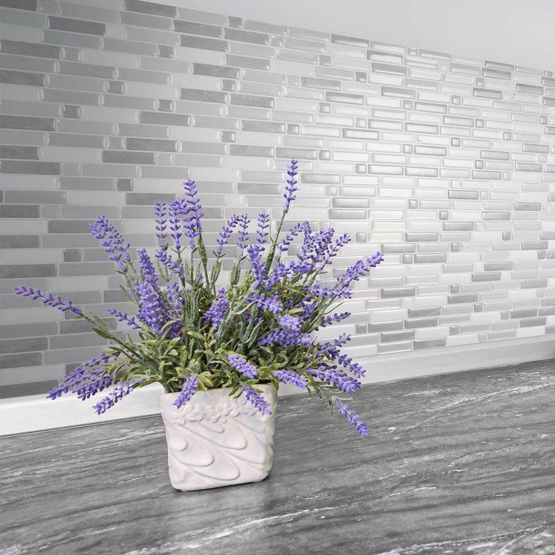 Smart Tiles Crescendo Agati 4pk Peel and Stick 3D Backsplash