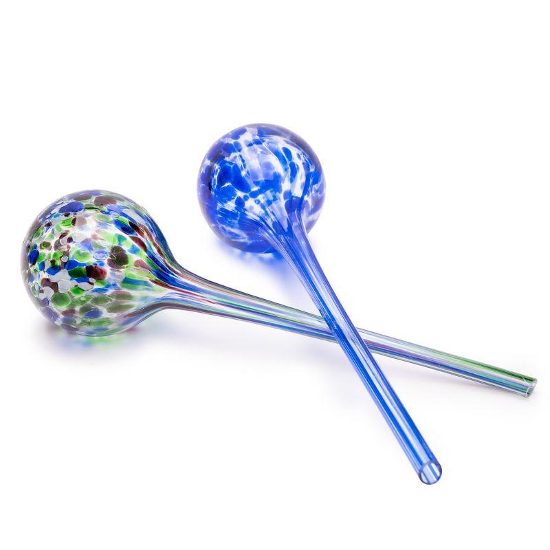 Lexi Home Self-Watering Plant Large Aqua Globes - Blue Green