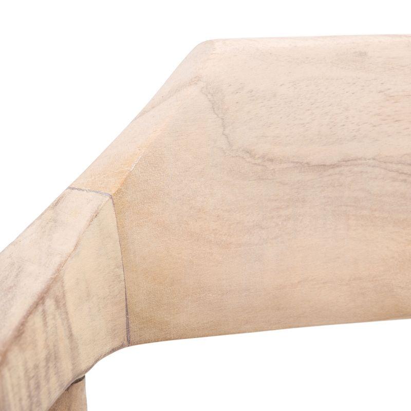 Munro Leather Woven Accent Chair - ACH1005 - Natural/White - Safavieh