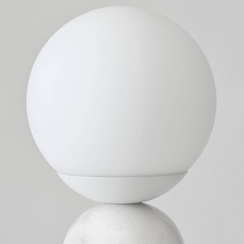 Brightech Mila 9.85 in. Mid-Century Modern Integrated LED Bedside Table Lamp