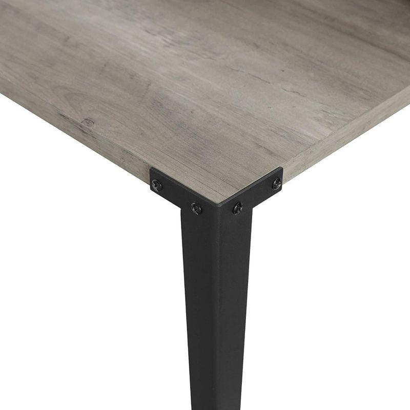 Walker Edison Furniture Company Industrial Secretary Desk with Hutch, Grey Wash, 42in