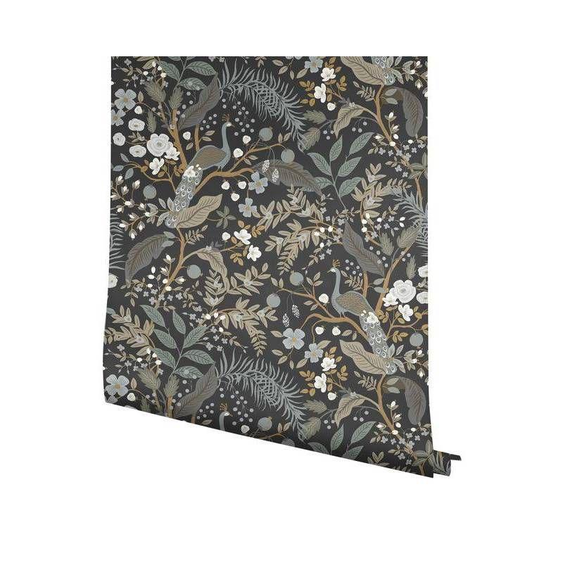 Rifle Paper Co. Peacock Garden Navy Peel and Stick Wallpaper