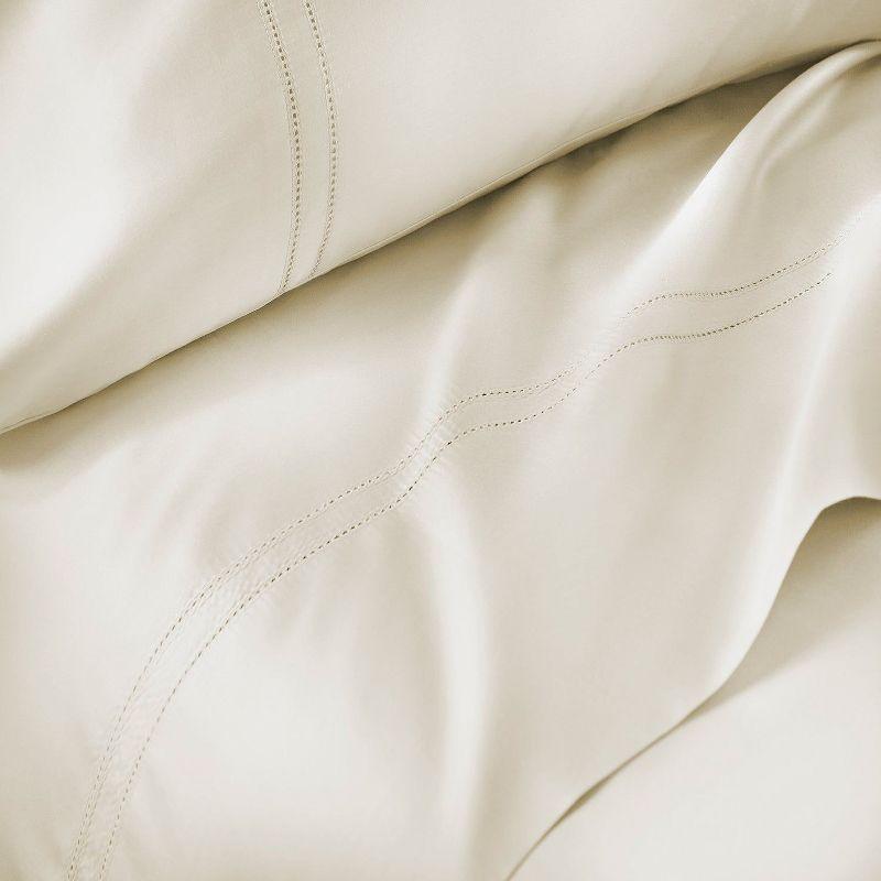 Ivory Queen Egyptian Cotton Sateen Sheet Set