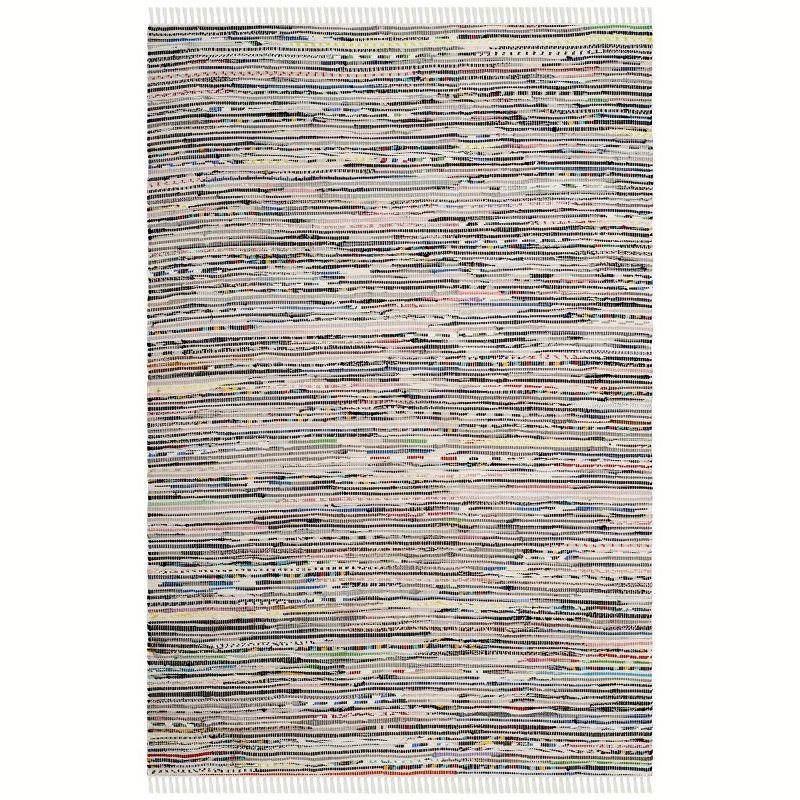Rag Rug RAR125 Hand Woven Indoor Accent Rug - Ivory/Multi - 3'x5' - Safavieh.