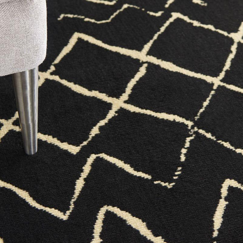 Nourison Grafix GRF04 Indoor Area Rug - Black 6' x 9'