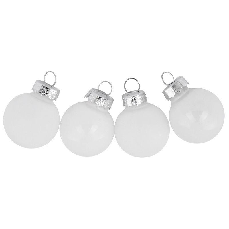 White Shiny & Matte Glass Christmas Ball Ornament