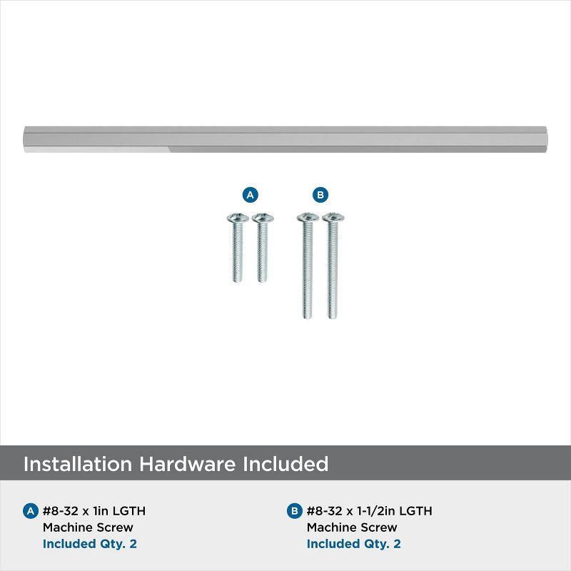 Amerock Caliber 7-9/16 inch (192mm) Center-to-Center Polished Chrome Cabinet Pull