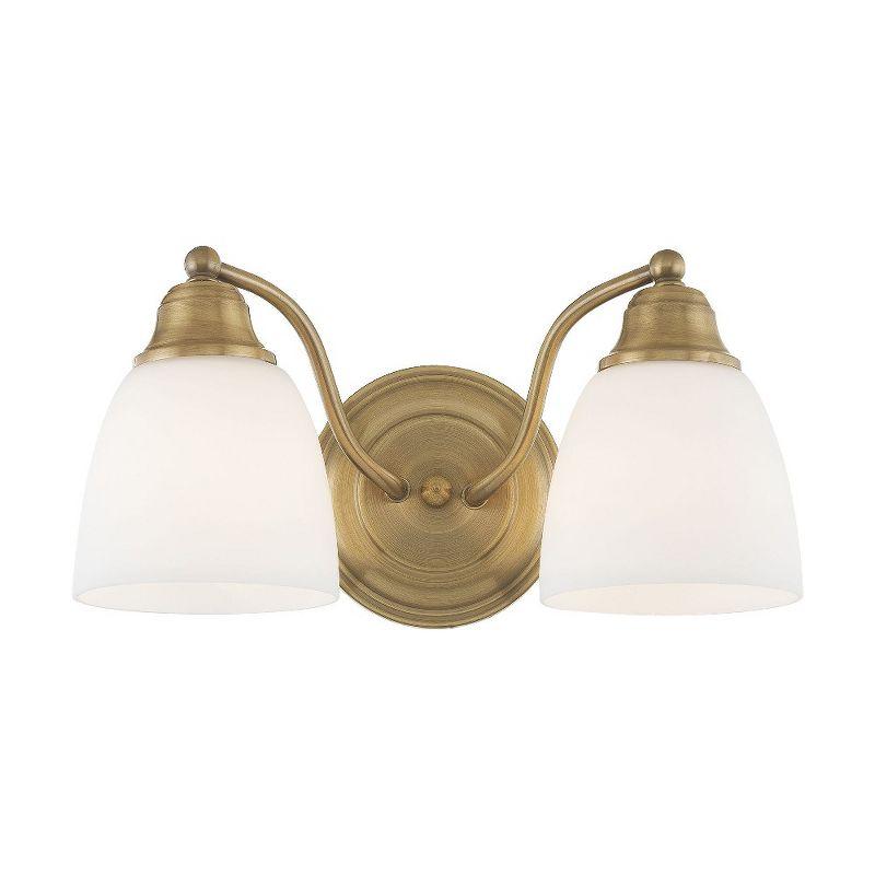 Livex Lighting Somerville 2 - Light Vanity in  Antique Brass