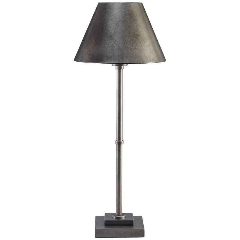 26.38" Belldunn Antique Pewter Metal Table Lamp - Signature Design by Ashley: Marble Base, UL Listed, Empire Shade