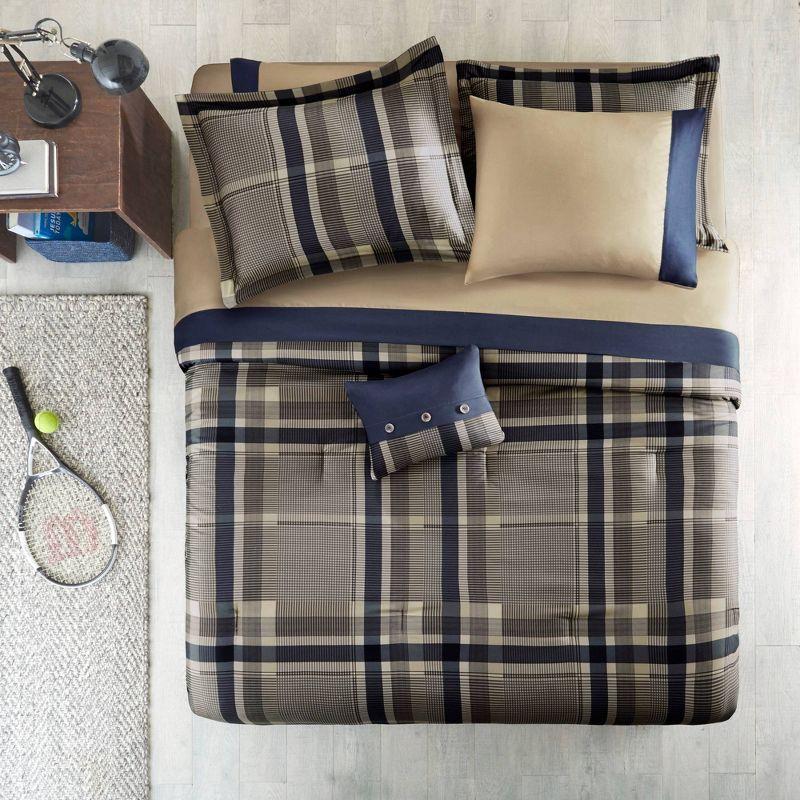 Intelligent Design Robbie Plaid Comforter Set with Bed Sheets