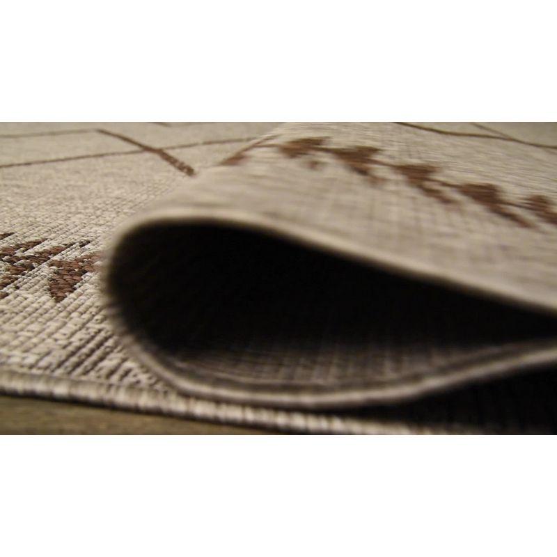 5'x8' Derya  Diamond Trellis Indoor/Outdoor Area Rug, Ivory/Black - JONATHAN Y