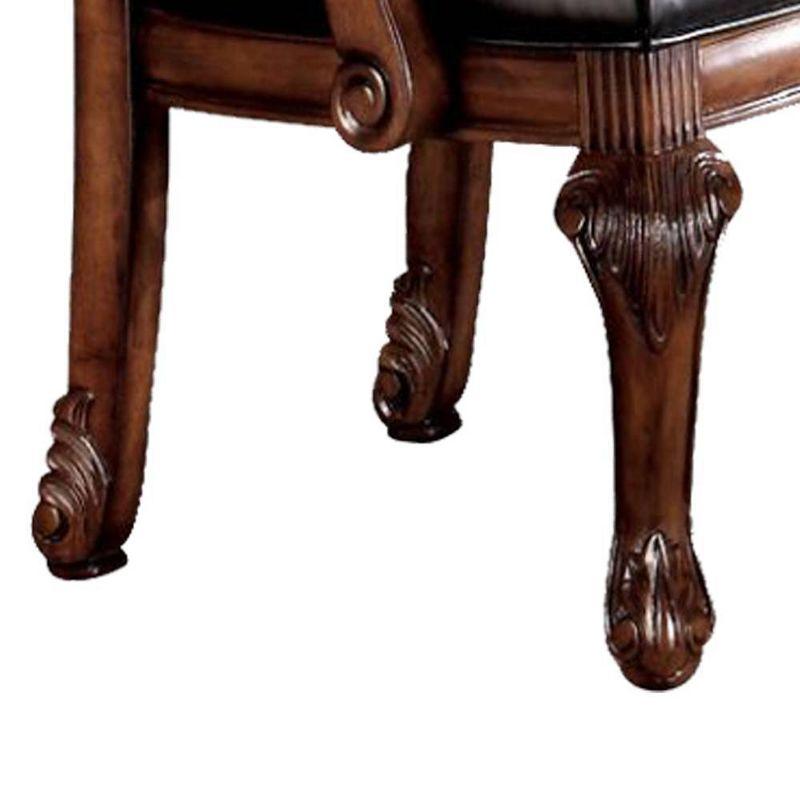 Chateau De Ville Arm Chair (Set-2) in , Black/Cherry