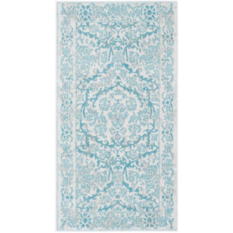 Evoke EVK242 Power Loomed Indoor Accent Rug - Ivory/Light Blue - 2'2"x4' - Safavieh