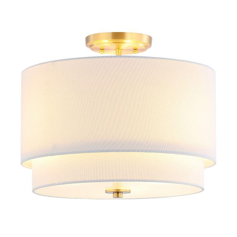 Laconia 3 Light 16" Flush Mount - Gold Base - Safavieh.