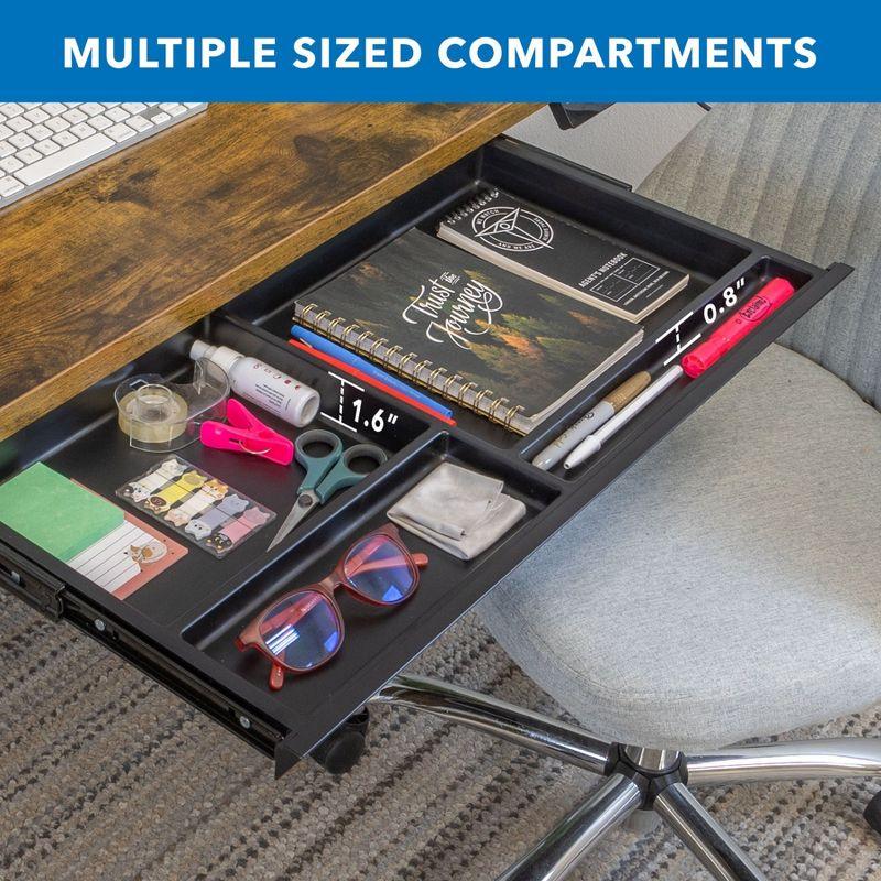 Mount-It! Under Desk Storage - Deep Under Desk Drawer Organizer - Standing Desk Drawer Attachment - 25.8" Width Under Desk Storage Drawer - Black