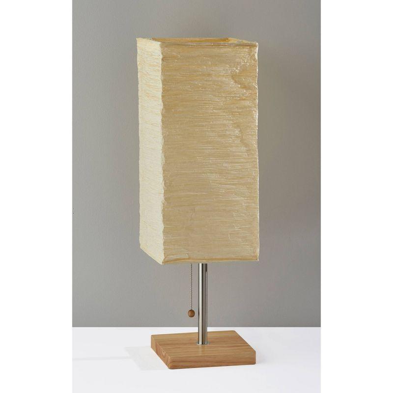 Dune Table Lamp Natural - Adesso: Modern Lighting, ETL Listed, Pull Chain, Wood & Metal