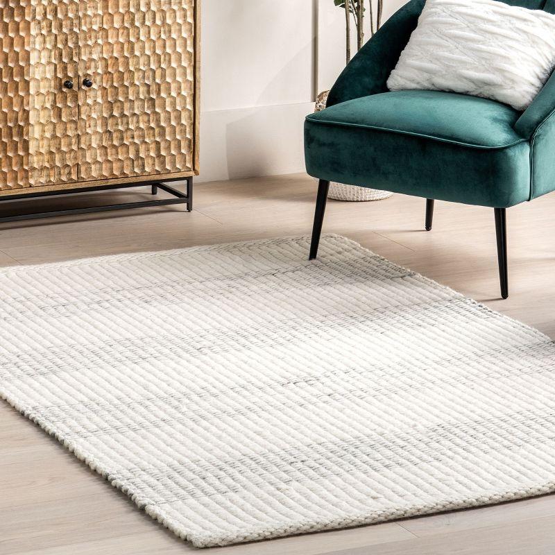 Nuloom Rivka Casual Striped Handwove Wool Indoor Area Rug