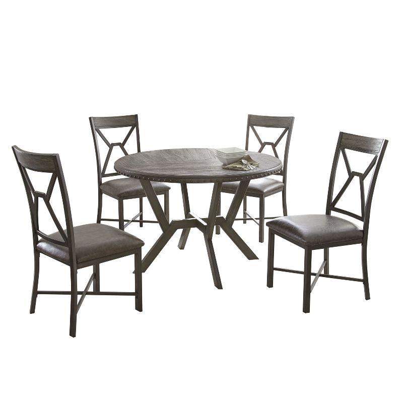 Alamo Round Dining Table Gray - Steve Silver Co.