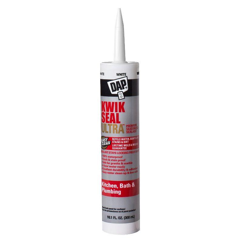 Kwik Seal Ultra 10.1 oz White Silicone Kitchen and Bath Sealant