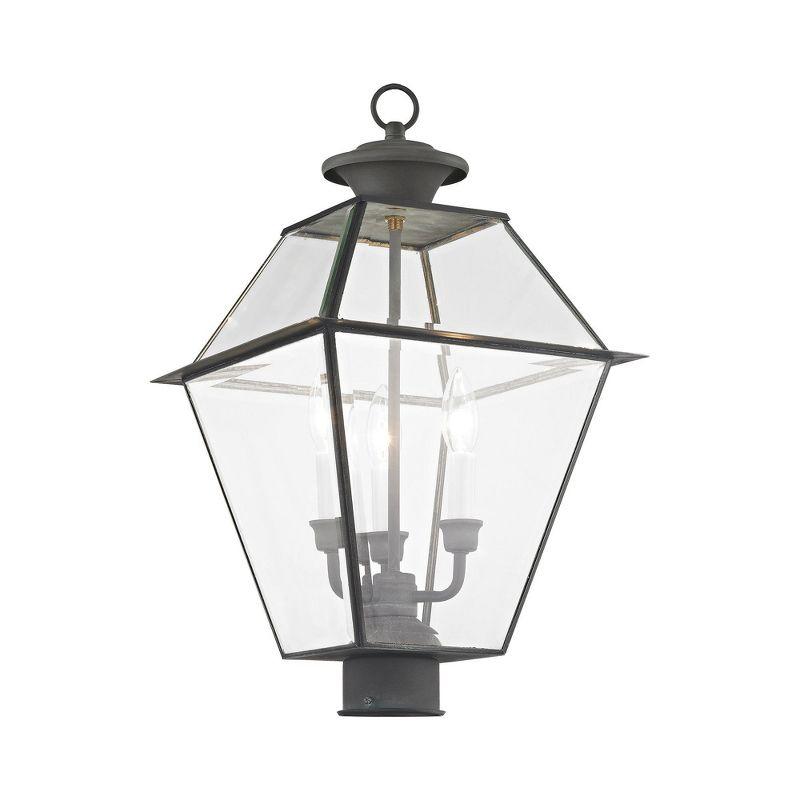 Livex Lighting Westover 3 - Light Post Light in  Charcoal