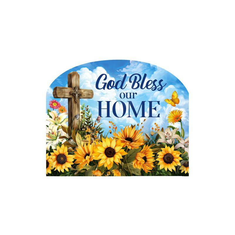Briarwood Lane Summer Art Sign 8.25x10.25 God Bless Our Home For Summer Art Sign