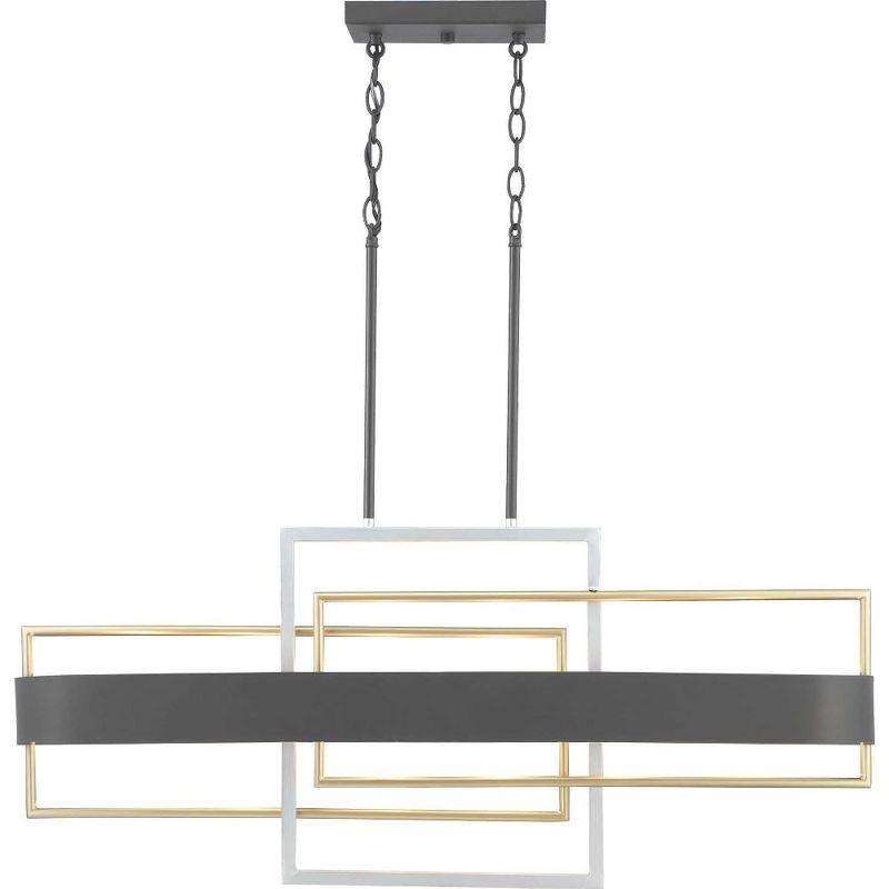 Progress Lighting Adagio 6-Light Linear Chandelier, Black, No Shade