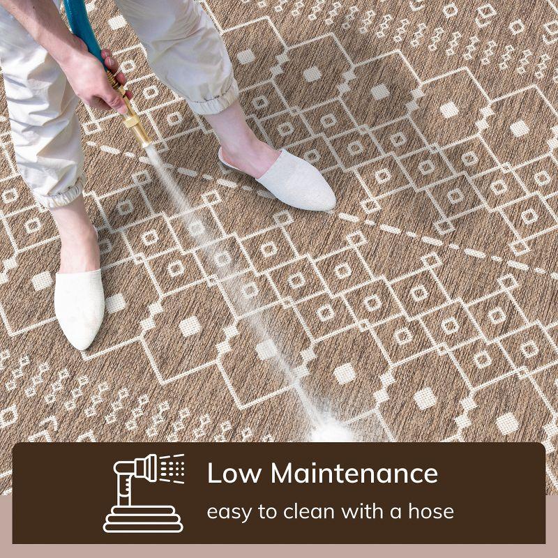 Marshanna Nord Trellis Brown/Taupe Indoor/Outdoor Flat-Weave Area Rug