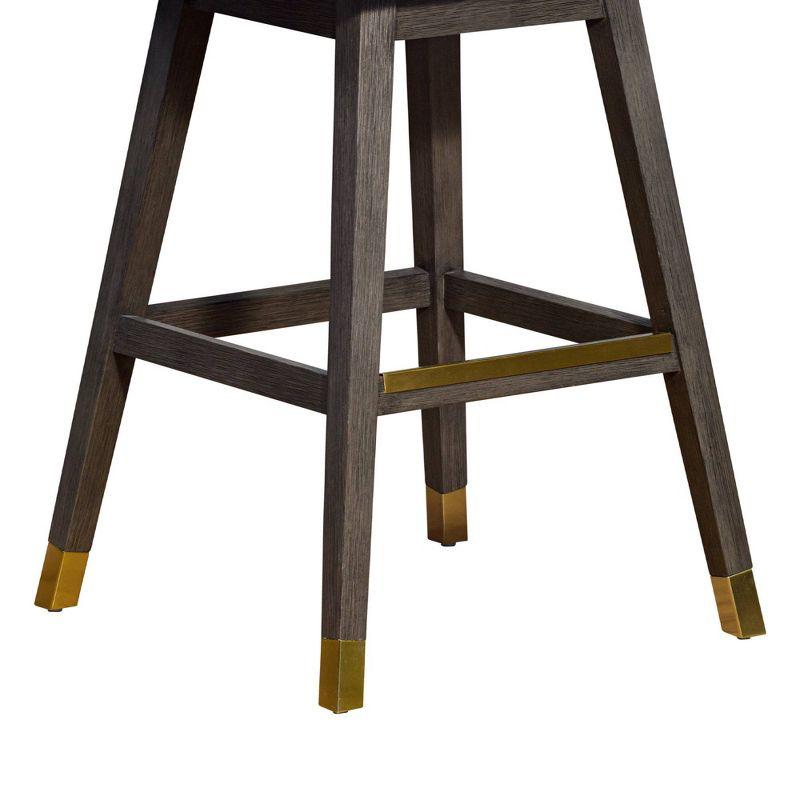 Armen Living 40" Amalie Swivel Barstool Gray