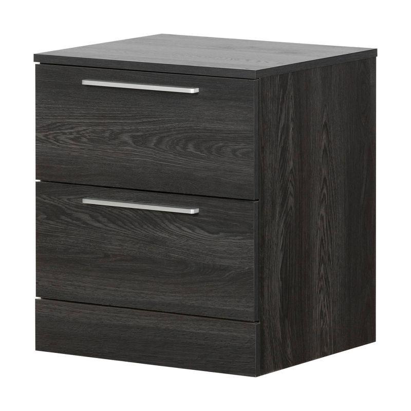 Step One Essential Gray Oak 2-Drawer Nightstand