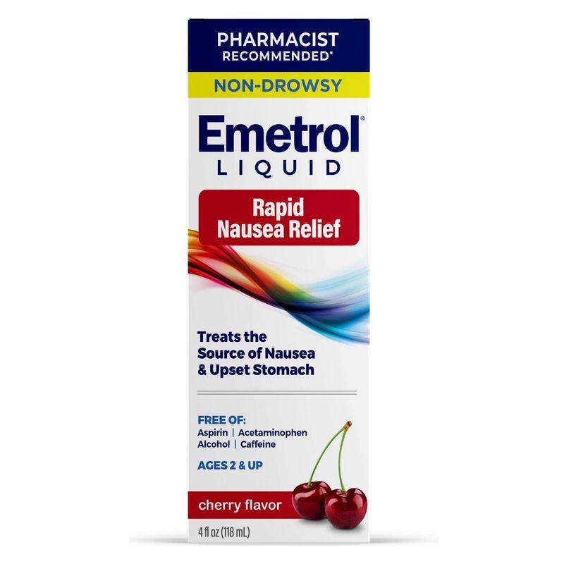 Emetrol Liquid Non-Drowsy Nausea Relief - Cherry Flavor - 4fl oz