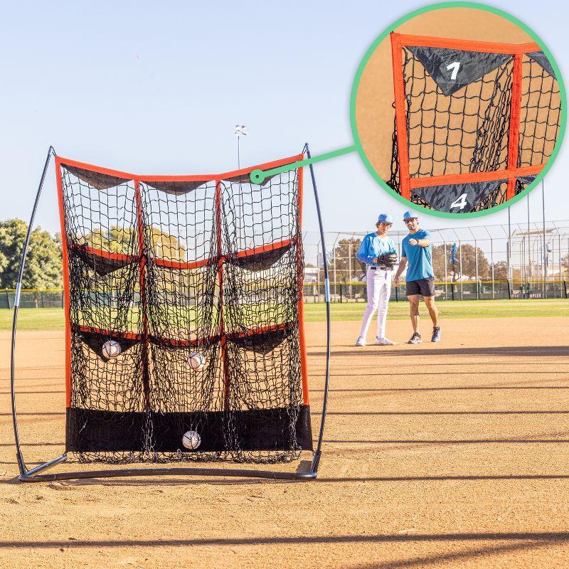 GoSports 9 Pocket Baseball and Softball Pitching Strike Zone Target Net