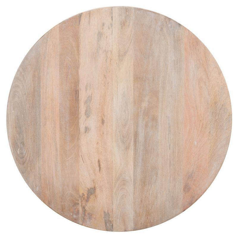Kyrith Round Coffee Table - Burnt White - Safavieh