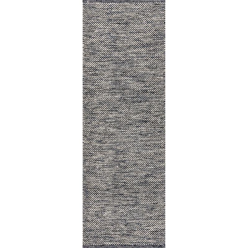 Nuloom Alessi Solid Farmhouse Cotton Kitchen Runner Indoor Area Rug - Hallway, Entryway, 2' 6" x 6', Gray