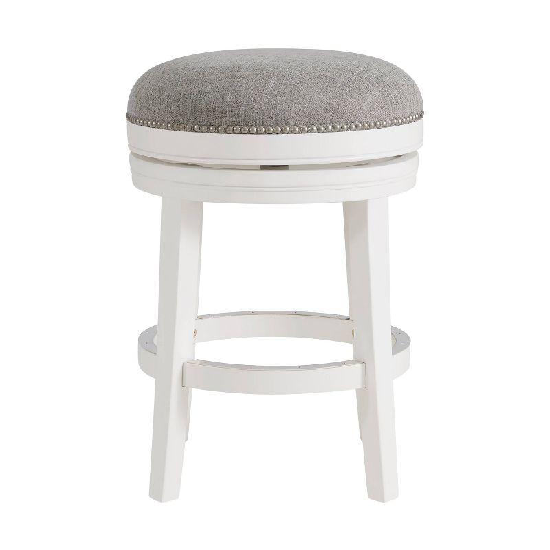 Clara Solid Rubber Wood Swivel Counter And Bar Stool