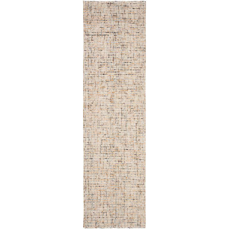 Abstract ABT468 Handmade Indoor Runner - Gold/Blue - 2'-3"x6' - Safavieh