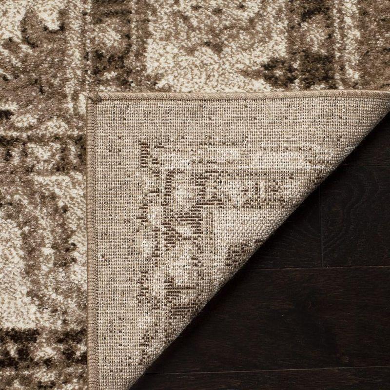 Taupe 2'3" x 10' Stain-Resistant Synthetic Runner Rug