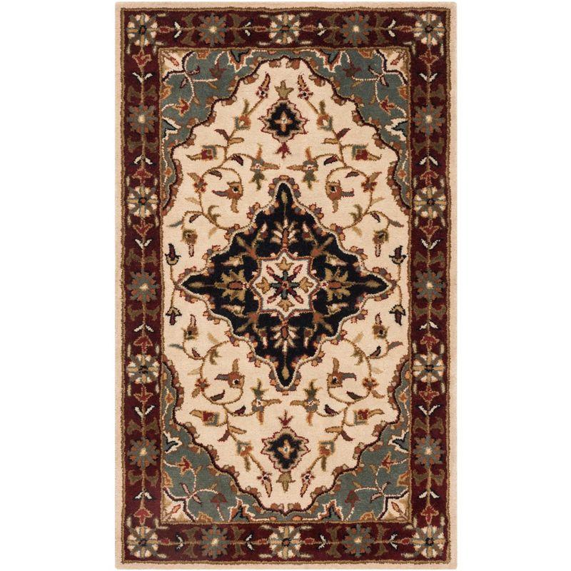 Heritage HG760 Hand Tufted Area Rug - Ivory/Red - 3'x5' - Safavieh.