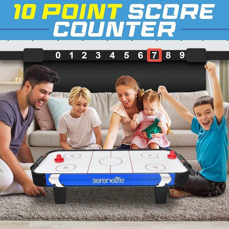 SereneLife 40" Air Hockey Game Tabletop - Blue & Black