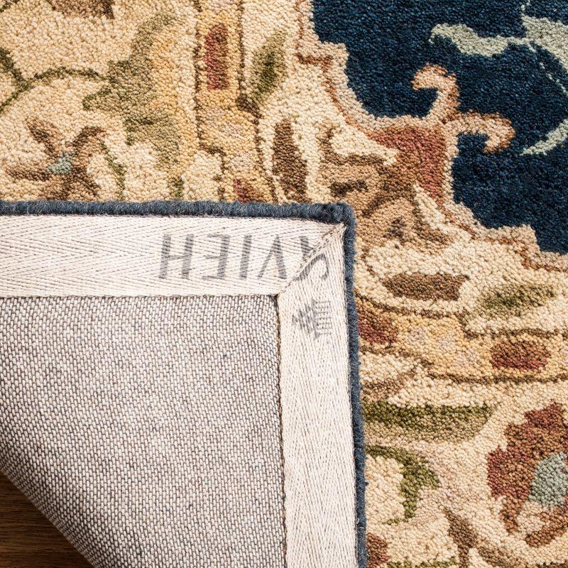 Empire EM824 Hand Tufted Indoor Area Rug - Navy/Beige - 7'6"x9'6" - Safavieh